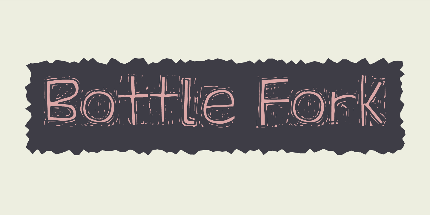 Пример шрифта Bottle Fork